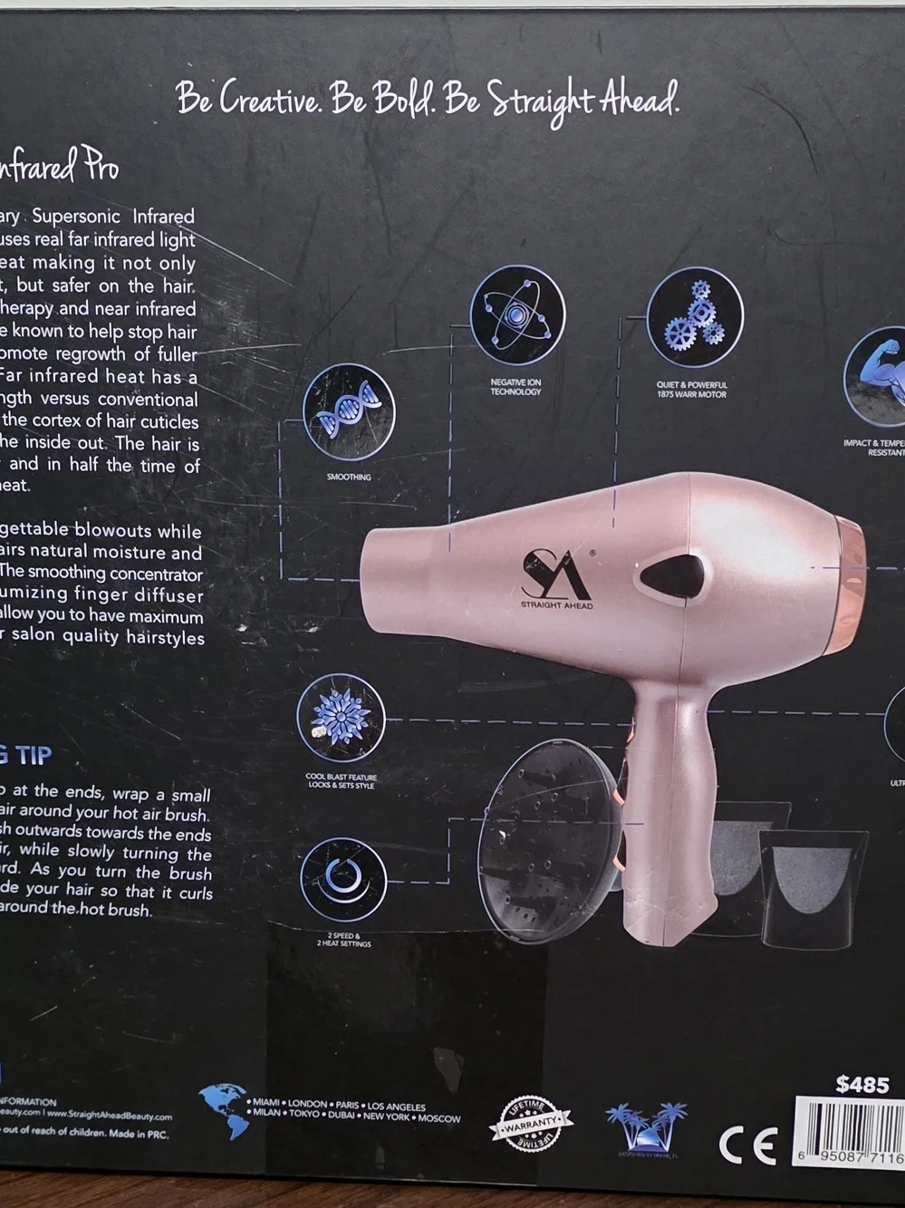 2- Piece Hair Styling Set o Hair Dryer + Thermal Comb Set
